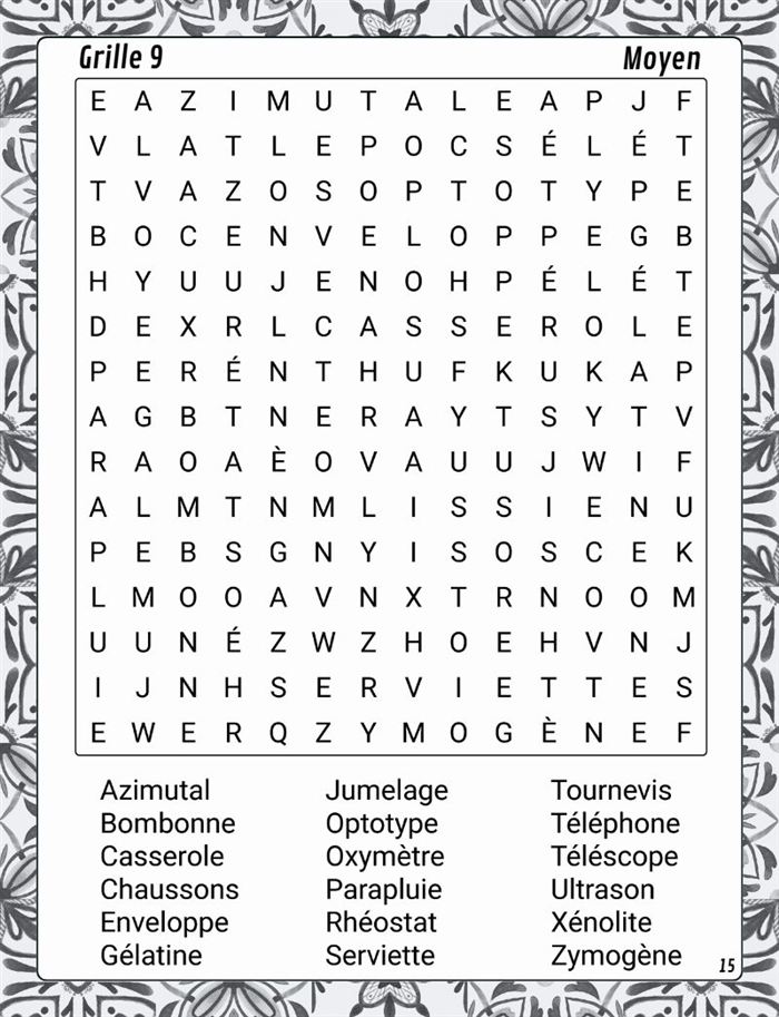 Sample page 1 from Mots Mêlés Malvoyants
